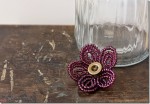 French Beaded Flower Brooch 