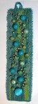 Turquoise Bead Embroidered Soft Cuff Bracelet